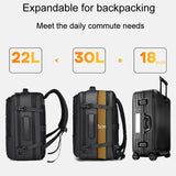 WEIXIER B724 Business Large Capacity Double-Shoulder Commuter Computer Bag Expandable Travel Backpack