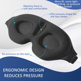 4 In 1 3D Sleep Eye Mask Memory Foam Non-pressure Shading Sleeping Blindfold