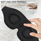 4 In 1 3D Sleep Eye Mask Memory Foam Non-pressure Shading Sleeping Blindfold