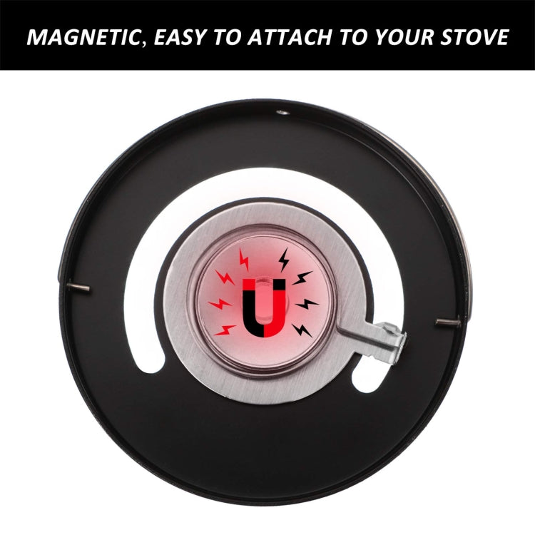 Magnetic Fireplace Thermometer Temperature Monitor, Black