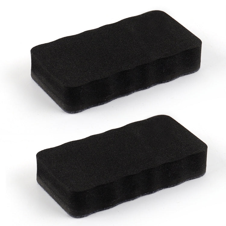 2pcs /Pack Magnetic EVA Felt Cloth Whiteboard Eraser Rectangular Wave Edge Blackboard Eraser 10.2x5.5x2cm
