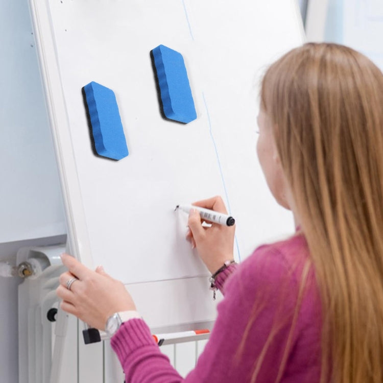 2pcs /Pack Magnetic EVA Felt Cloth Whiteboard Eraser Rectangular Wave Edge Blackboard Eraser 10.2x5.5x2cm