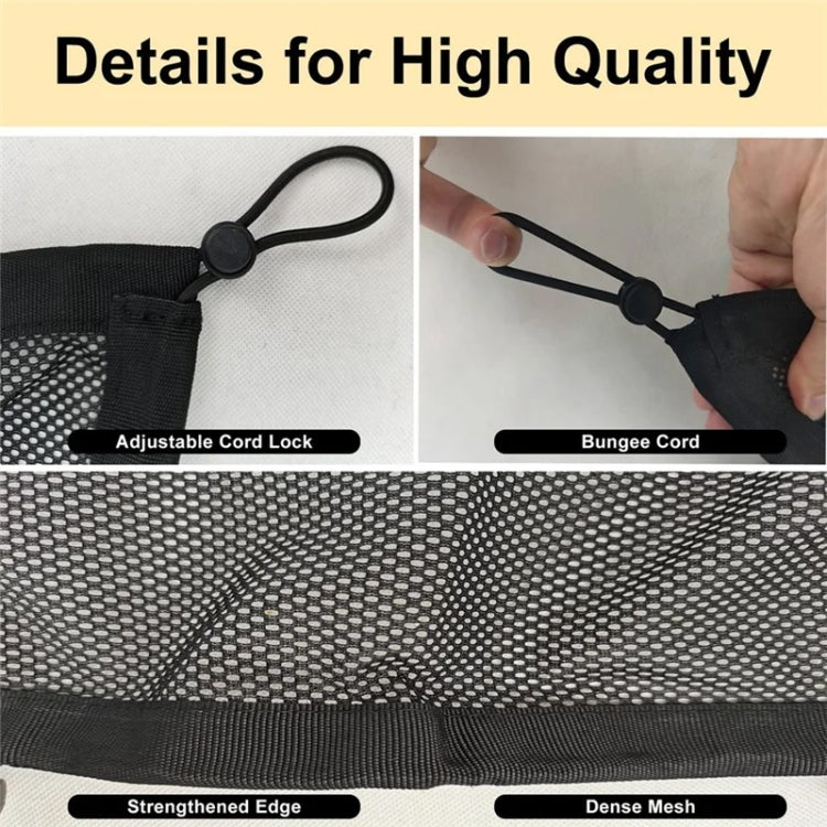 Table Bottom Power Socket Hidden Organizer Mesh Pocket, 68 x 24cm