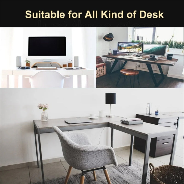 Table Bottom Power Socket Hidden Organizer Mesh Pocket, 68 x 24cm