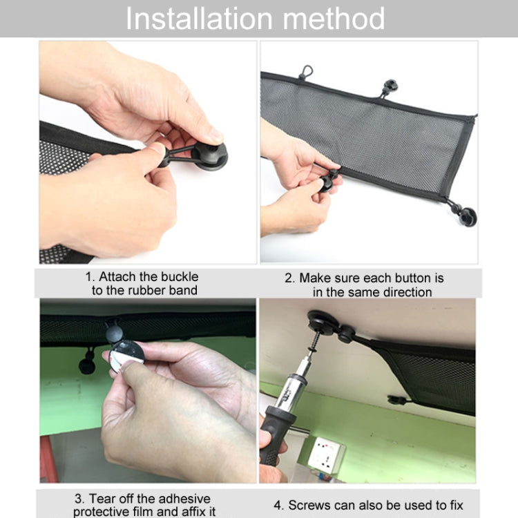 Table Bottom Power Socket Hidden Organizer Mesh Pocket, 68 x 24cm