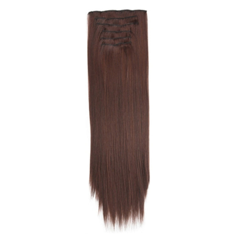 7pcs / Set Clips Long Straight Hair Extension Pieces 16 Clips Chemical Fiber Wigs, 1B#, 2#, 4#, 1BH613#, 2M30#, 6#, 8#, 4H27#, 4M30#, 6H613#, 22TH613#, 24TH613#, 24M27#, 27#, 613#, 27M613#, 27H613#, 88#, 30#