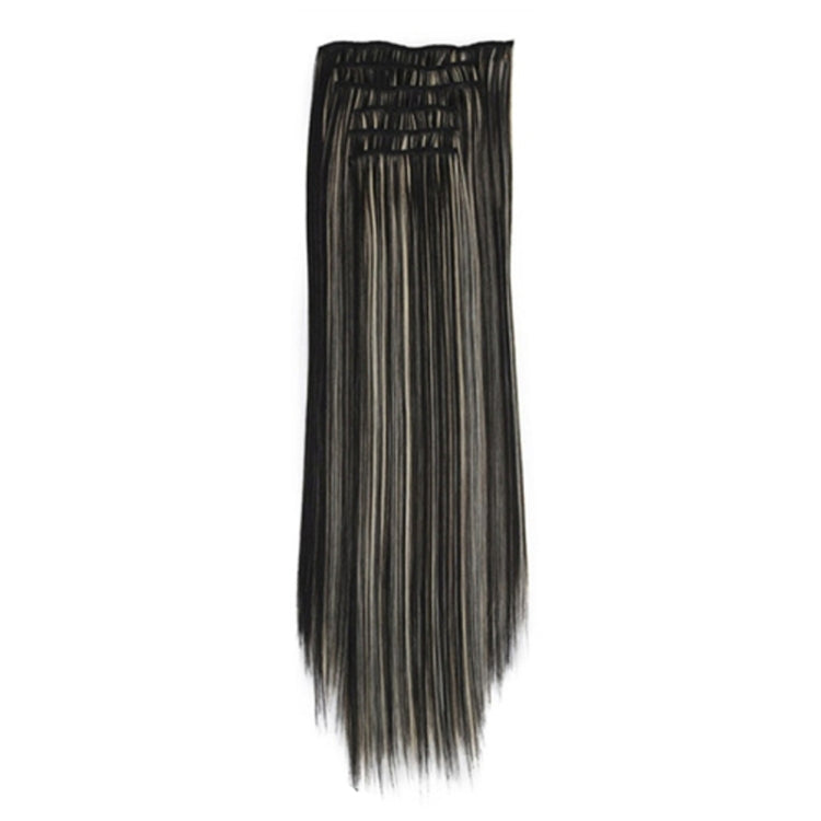 7pcs / Set Clips Long Straight Hair Extension Pieces 16 Clips Chemical Fiber Wigs, 1B#, 2#, 4#, 1BH613#, 2M30#, 6#, 8#, 4H27#, 4M30#, 6H613#, 22TH613#, 24TH613#, 24M27#, 27#, 613#, 27M613#, 27H613#, 88#, 30#