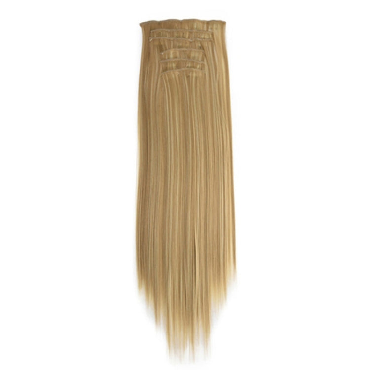 7pcs / Set Clips Long Straight Hair Extension Pieces 16 Clips Chemical Fiber Wigs, 1B#, 2#, 4#, 1BH613#, 2M30#, 6#, 8#, 4H27#, 4M30#, 6H613#, 22TH613#, 24TH613#, 24M27#, 27#, 613#, 27M613#, 27H613#, 88#, 30#