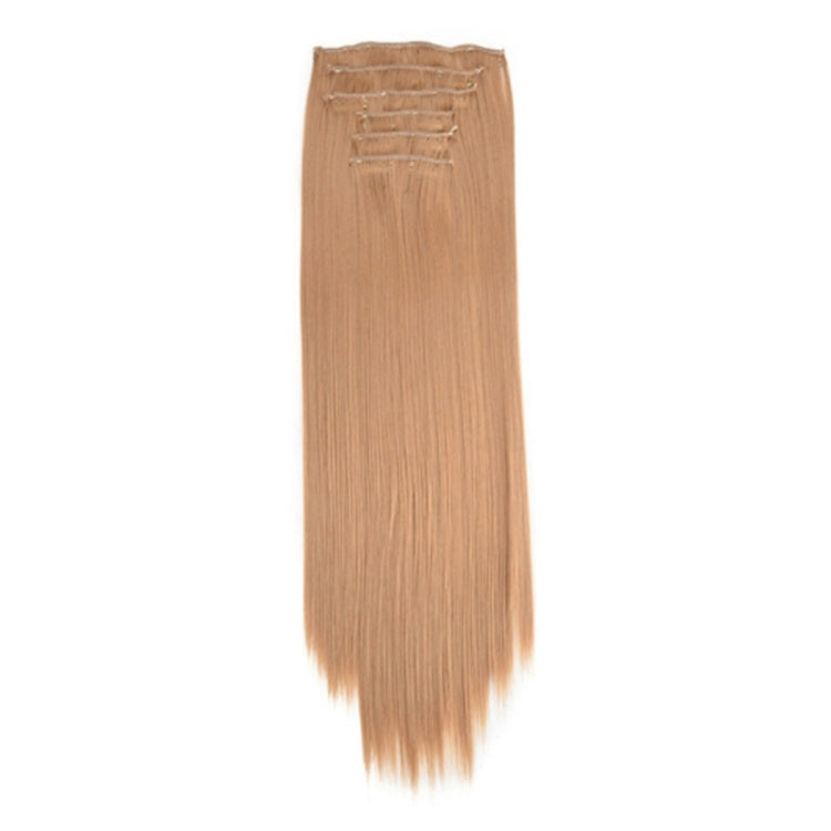 7pcs / Set Clips Long Straight Hair Extension Pieces 16 Clips Chemical Fiber Wigs, 1B#, 2#, 4#, 1BH613#, 2M30#, 6#, 8#, 4H27#, 4M30#, 6H613#, 22TH613#, 24TH613#, 24M27#, 27#, 613#, 27M613#, 27H613#, 88#, 30#