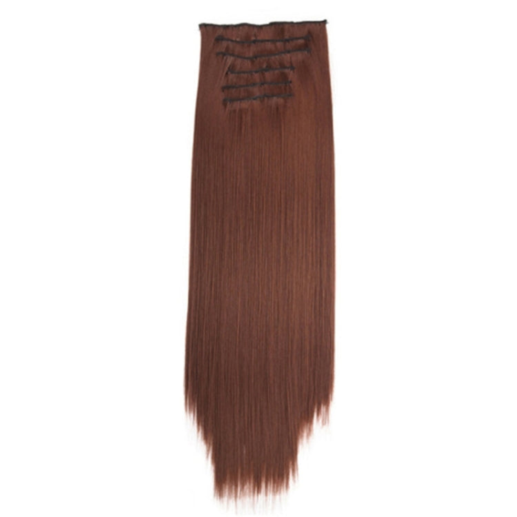 7pcs / Set Clips Long Straight Hair Extension Pieces 16 Clips Chemical Fiber Wigs, 1B#, 2#, 4#, 1BH613#, 2M30#, 6#, 8#, 4H27#, 4M30#, 6H613#, 22TH613#, 24TH613#, 24M27#, 27#, 613#, 27M613#, 27H613#, 88#, 30#