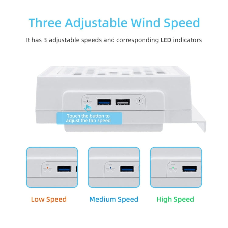 For XBOX Series S Console Side-mounted Cooling Fan RGB Color Light Radiator, For XBOX Series S