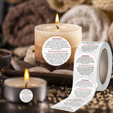 Round Warning Label Packaging Self-Adhesive Warning Sticker, 1.5 inches 3.8 cm, 1 inch 2.5 cm