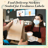 Food Baking Gift Sealing Stickers Holiday Self-adhesive Labels, S203 100pcs /Roll, S204 100pcs /Roll