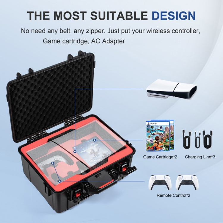 STARTRC GAMES Game Console Storage Waterproof Box Hardshell Case, For PS5 Slim Hardshell Case