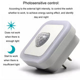 Home LED Human Auto Sensor Night Light Plug-In Wiring-Free Staircase Corridor Aisle Light, US Plug, 3W