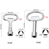 5pcs Water Valve Chassis Triangular Key Wrench, Large, Small