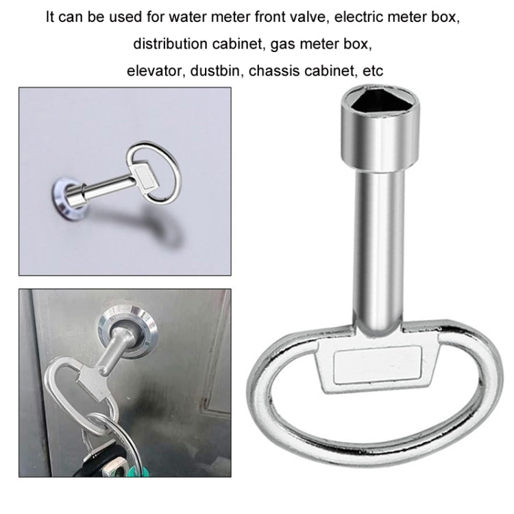 5pcs Water Valve Chassis Triangular Key Wrench, Large, Small