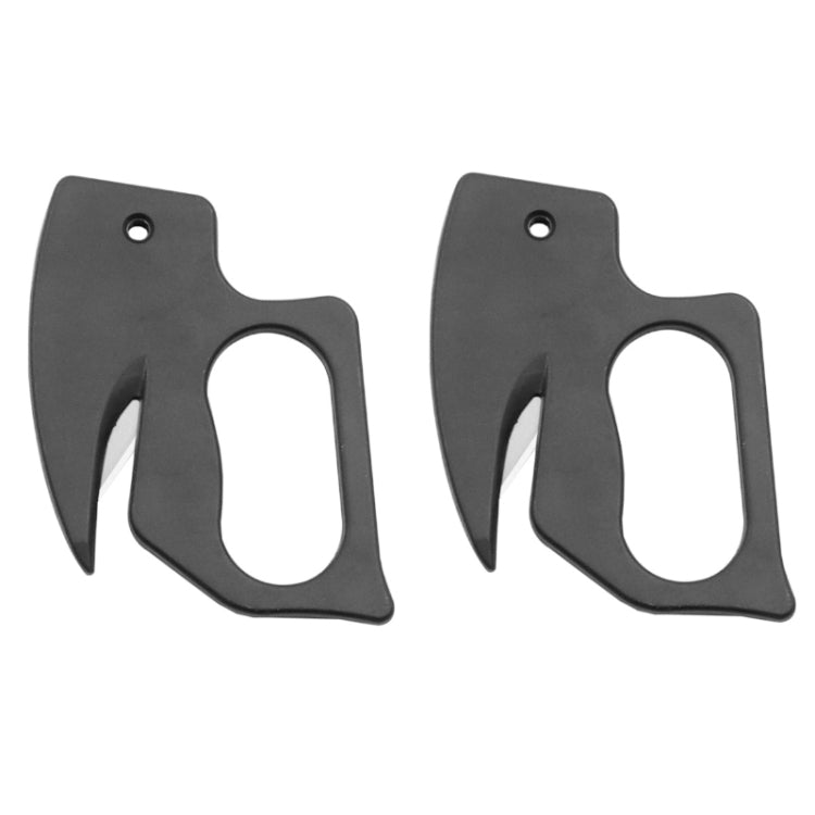 2pcs Multi-purpose Paper Cutting Stainless Steel Blade Letter Opener, White, Black