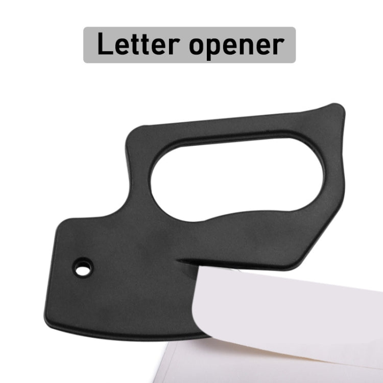 2pcs Multi-purpose Paper Cutting Stainless Steel Blade Letter Opener, White, Black