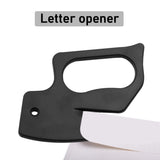 2pcs Multi-purpose Paper Cutting Stainless Steel Blade Letter Opener, White, Black