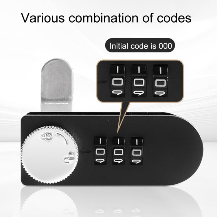 Home Drawer Locker Mechanical Dial And Quarter Turn Combination Lock, Left Turn, Right Turn