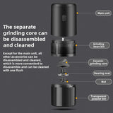 USB Rechargeable Adjustable Coarse and Fine Household Portable Electric Coffee Bean Grinder