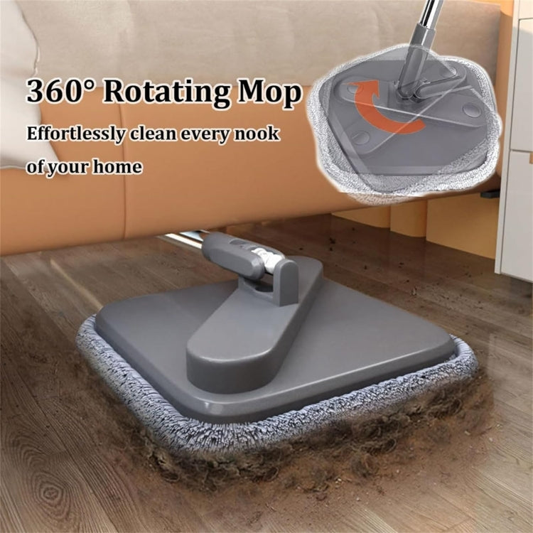 Square Spin Mop and Bucket With 2 Mop Pads Set Separate Clean And Dirty Water