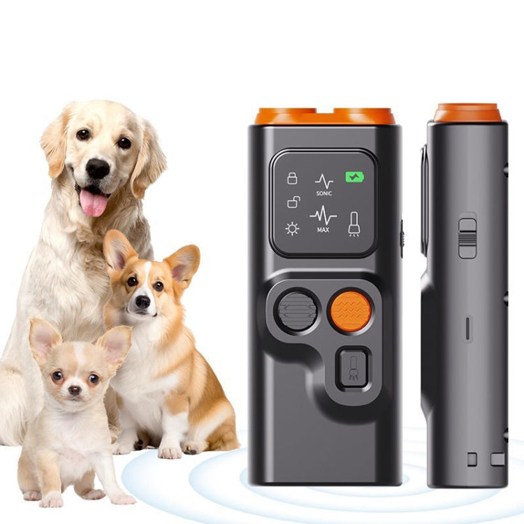 Ultrasonic Dual Head Dog Repeller Bark Stopper With High Power LED Flash Light, P7
