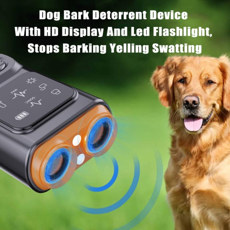 Ultrasonic Dual Head Dog Repeller Bark Stopper With High Power LED Flash Light, P7