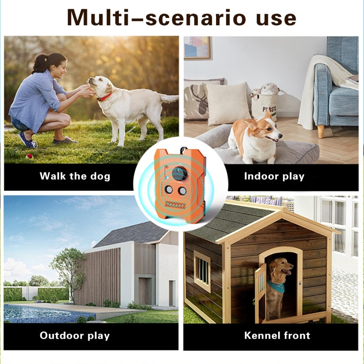 Ultrasonic Bark Stopper Anti-barking Dog Training Device With 3 Modes, D3