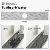 Diatomite Kitchen Water-Absorbent Drying Mat Bathroom Vanity Faucet Countertop Drainage Mat, 40x10cm