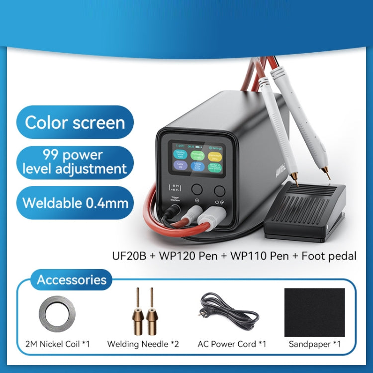 AWithZ Energy Storage Capacitor 18650 Lithium Battery DIY Nickel Sheet Spot Welder, EU Plug, US Plug, UK Plug