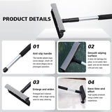2-In-1 Household Double-Sided Glass Wiper Car Washing Cleaning Tool, Telescopic White, Telescopic Black, Telescopic Yellow, Straight White, Straight Yellow, Straight Black