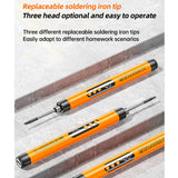USB Digital Display Charging Soldering Iron Set 5-speed Temperature Adjustable, Standard Edition Gray, Standard Edition Orange, 3 Heads Orange, 3 Heads Gray