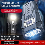 Strong Mini Key Light Magnetic LCD Electric Display Dual Light Tool Lamp, BK08