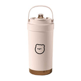 316 Stainless Steel Insulated Mug Portable Carry-On Dual Drink Coffee Cup With Straw, 500ml