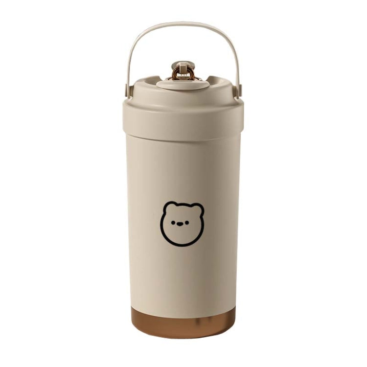 316 Stainless Steel Insulated Mug Portable Carry-On Dual Drink Coffee Cup With Straw, 500ml
