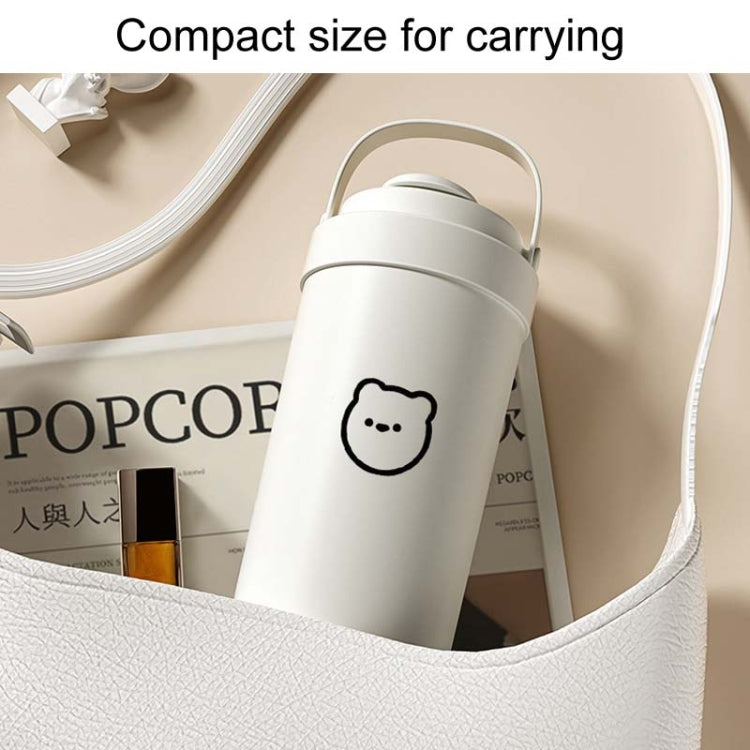 316 Stainless Steel Insulated Mug Portable Carry-On Dual Drink Coffee Cup With Straw, 500ml