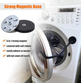 Universal Flexible Magnetic Washing Machine Door Stopper Front Load Washer Door Prop, 43mm Black, 43mm White, 66mm Black, 66mm White