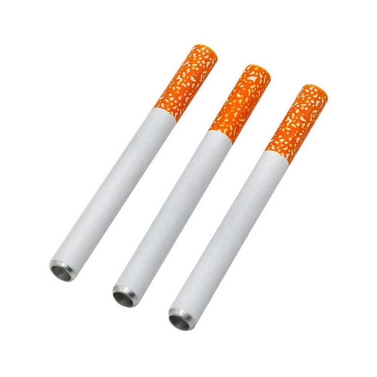 3pcs Aluminum Alloy Cigarette Shape Mini Metal Pipe Smoking Accessories, 78mm