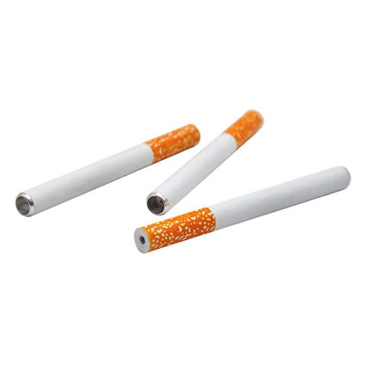 3pcs Aluminum Alloy Cigarette Shape Mini Metal Pipe Smoking Accessories, 78mm