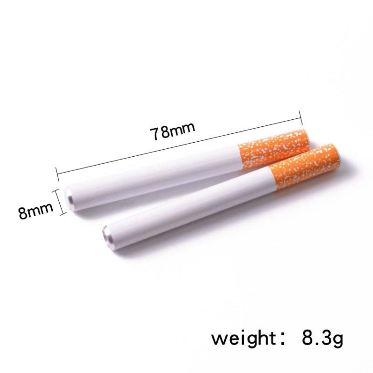 3pcs Aluminum Alloy Cigarette Shape Mini Metal Pipe Smoking Accessories, 78mm