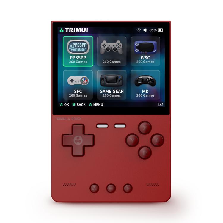 TRIMUI BRICK Open Source Pocket Console Portable Wireless Bluetooth HD Retro Arcade, Standard No Card, 64G, 128G, 256G Standard No Card Red