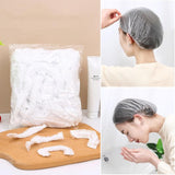 150pcs /Pack Disposable Shower Caps Waterproof Clear Hair Cap 23.5cm, PE