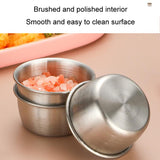 304 Stainless Steel Sauce Cup With Plastic Lid Sealed Leak-Proof Dipping Dish Seasoning Dish, 40ml