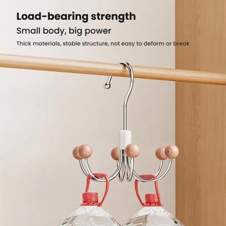 Six Claws Hooks 360 Degree Rotating Wardrobe Bag Hanger Multi-functional Underwear Clothes Storage Hooks