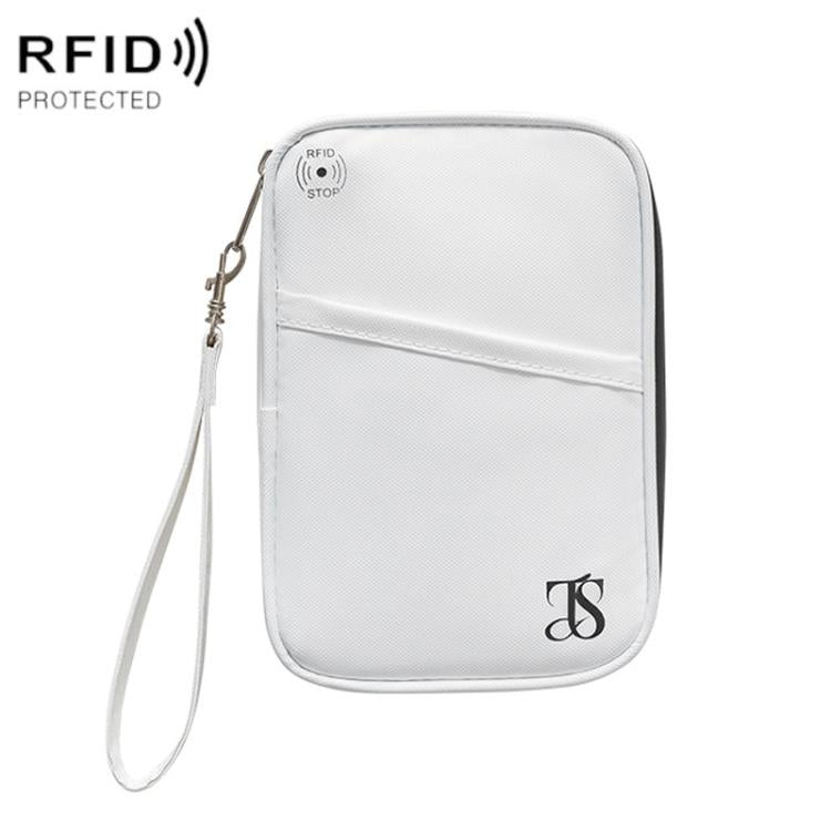 TRAVEL SEASON RFID Anti-theft Passport Clip ID Bag Waterproof Protective Case Travel Organizer Bag, Small White, Small Black, Large White, Large Black