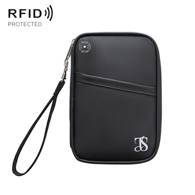 TRAVEL SEASON RFID Anti-theft Passport Clip ID Bag Waterproof Protective Case Travel Organizer Bag, Small White, Small Black, Large White, Large Black
