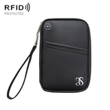 TRAVEL SEASON RFID Anti-theft Passport Clip ID Bag Waterproof Protective Case Travel Organizer Bag, Small White, Small Black, Large White, Large Black