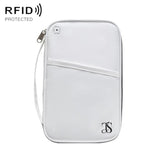 TRAVEL SEASON RFID Anti-theft Passport Clip ID Bag Waterproof Protective Case Travel Organizer Bag, Small White, Small Black, Large White, Large Black